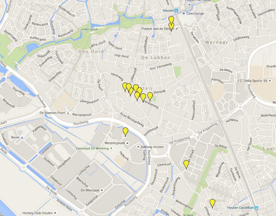 Cultuurnacht Houten Locaties