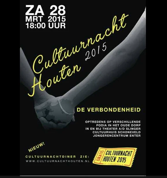 Flyer van Cultuurnacht Houten 2015