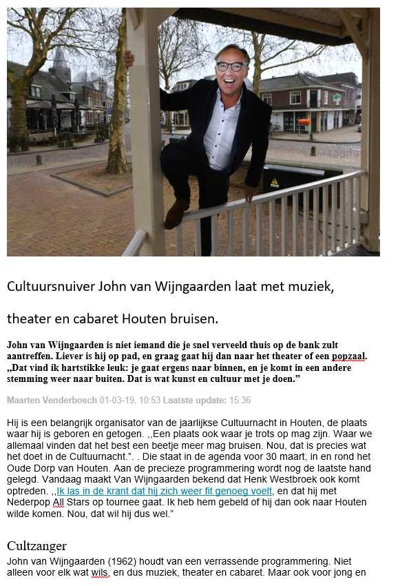 Artikel in het AD, 1 maart 2019
