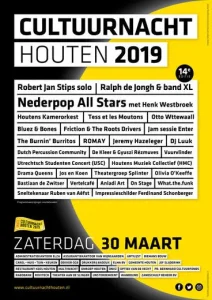 Poster Cultuurnacht Houten 2019